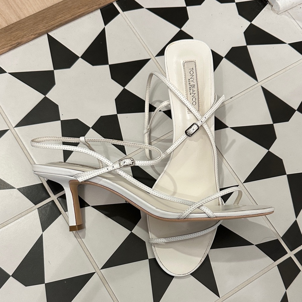 Tony Bianco Elegant White Strappy Heels